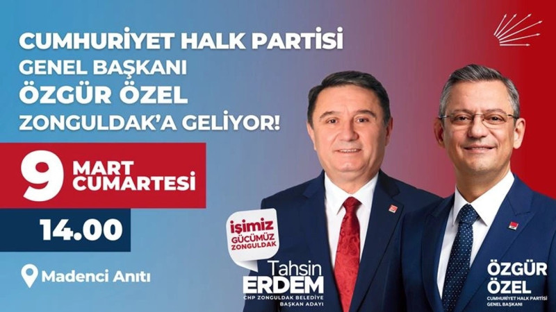 Genel Başkanı Özgür Özel Zonguldak'ta