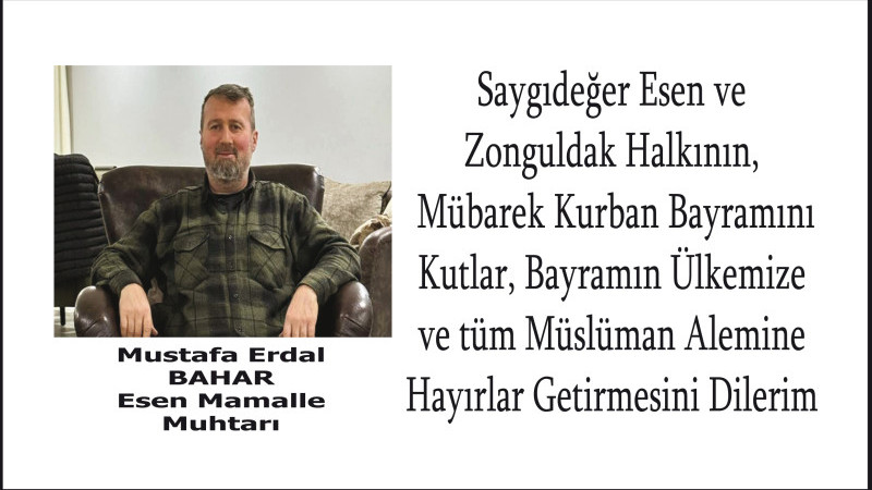 Mustafa Erdal Bahar, Kurban Bayramını kutladı