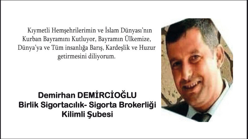 Demircioğlu'nun Bayram Mesajı 