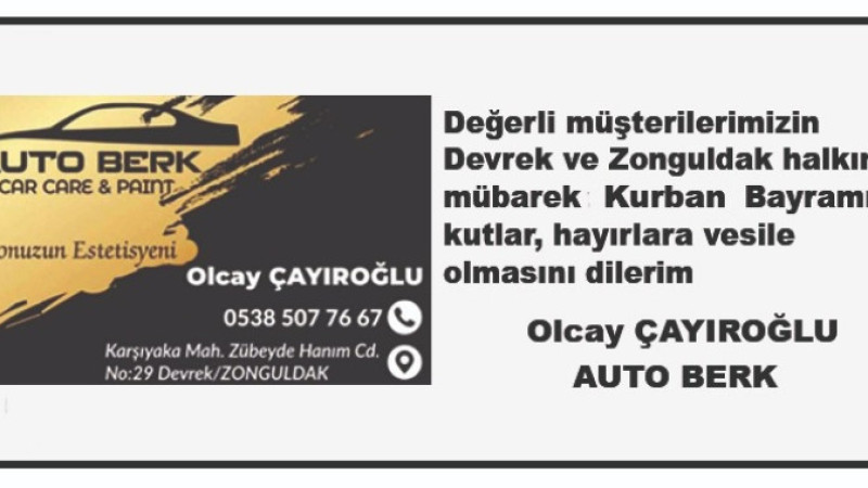 Çayıroğlu'nun Bayram Mesajı 