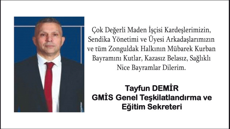 Tayfun Demir'in Bayram Mesajı 
