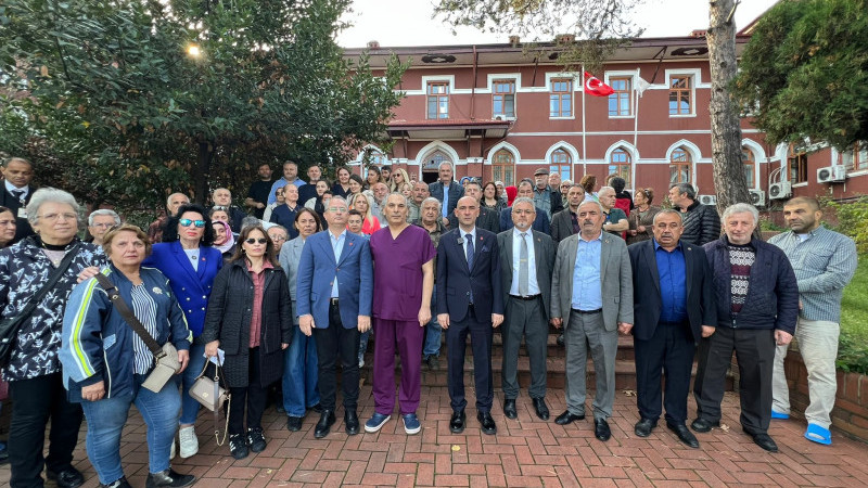 Hastane önünde eylem 