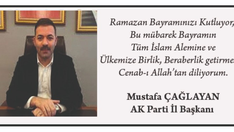 Başkan Çağlayan'ın Bayram Mesajı